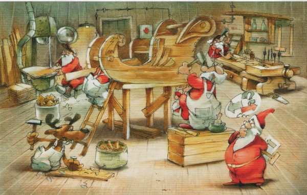 Karte mit Kuvert - Motiv "Holzhandwerk"